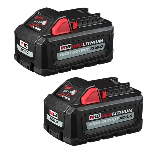 2 baterías XC6.0 M18™ REDLITHIUM™ HIGH OUTPUT™ 48-11-1862