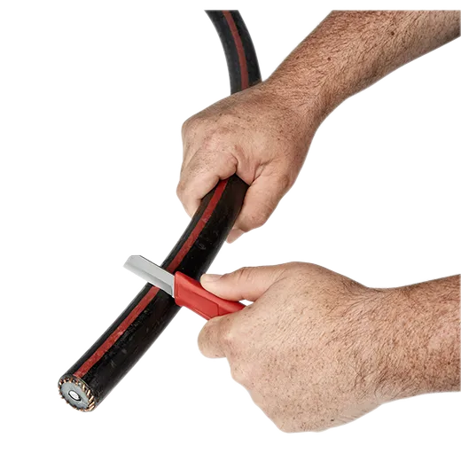 Cuchillo de hoja fija para instalaciones eléctricas de alta tensión