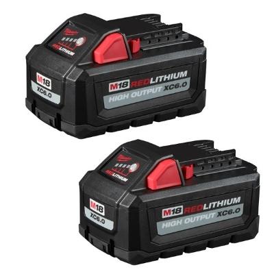 M18 PAQUETE 2 BATERIAS HIGH OUTPUT 6.0AMP CON CARGADOR 48591862S