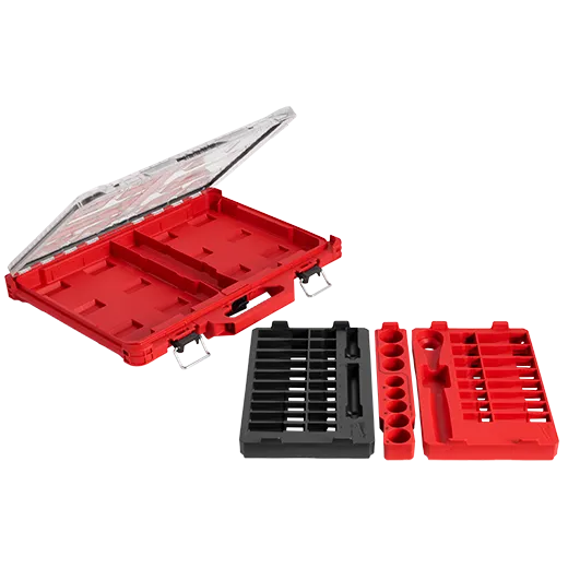 Bandeja PACKOUT™ para juego de 47 piezas de llave de trinquete y cubos con boca de 1/2" SAE y métricos