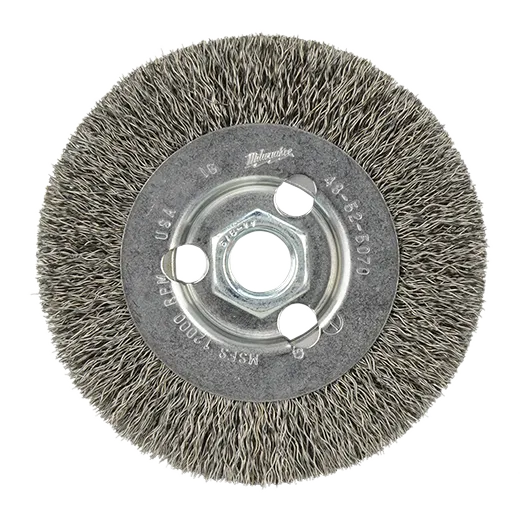 Rueda de nudos giratoria con cable completo de 4" - Acero de carbono