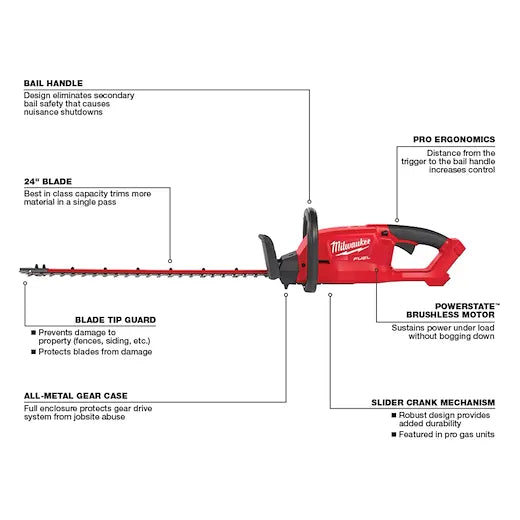 Cortasetos M18 FUEL™ de 24" (solo herramienta)