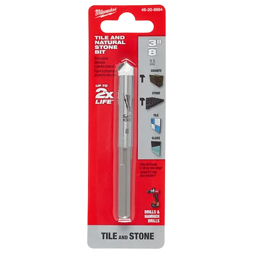Broca para vidrio y azulejos de 3/8"