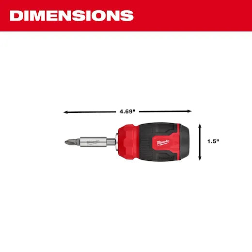 Destornillador compacto 8 en 1 con múltiples brocas