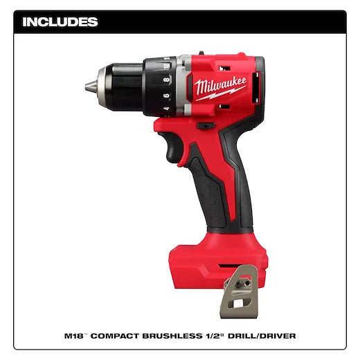 Taladro/destornillador compacto sin escobillas M18™ de 1/2" 3601-20
