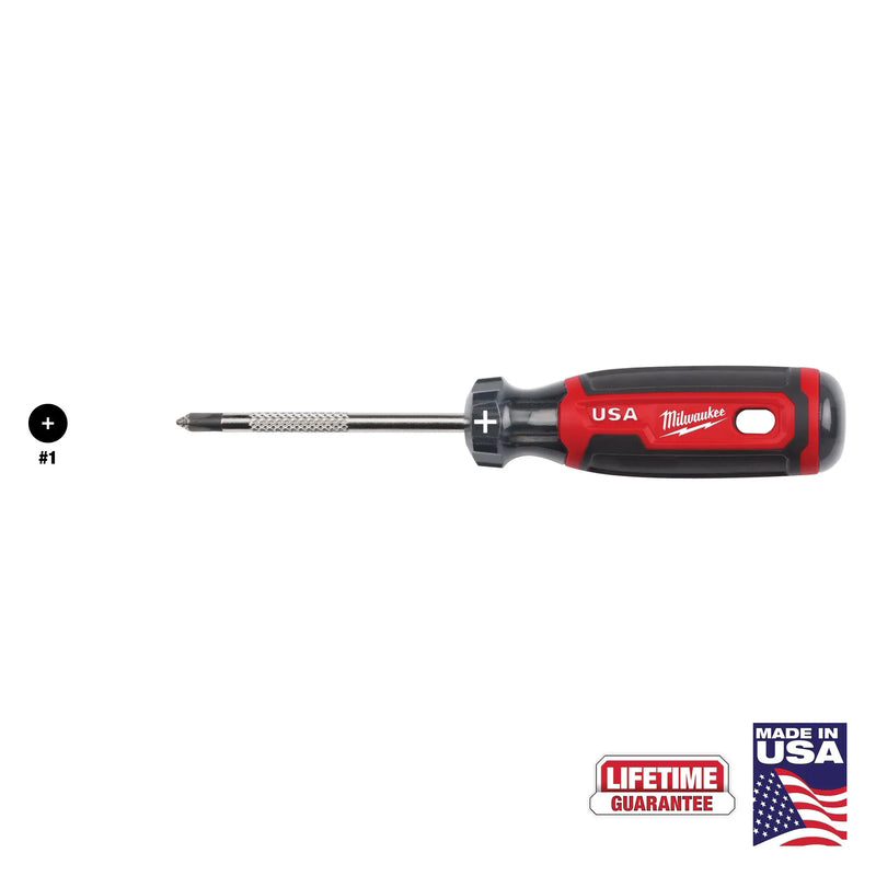 Destornillador de punta plana de 1/4" de 4" con empuñadura acolchonada (EE. UU.)