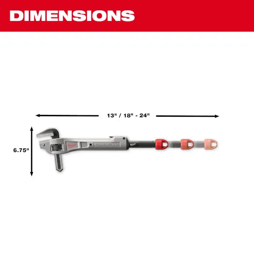 Llave adaptable acodada para tubos de aluminio CHEATER