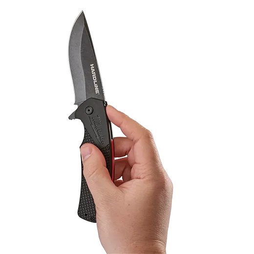Navaja plegable de bolsillo HARDLINE™ con hoja lisa de 3.5"