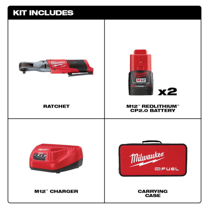 Juego de 2 baterías con carraca de 3/8" M12™ FUEL™ 2557-22