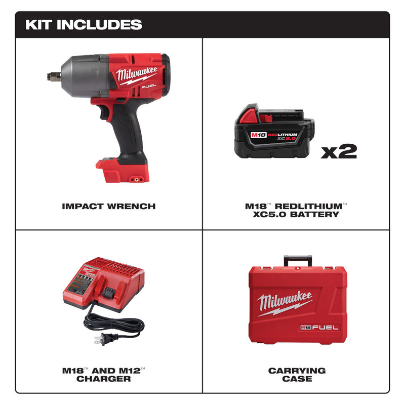 Kit de Llave de impacto de torque alto M18 FUEL™ de 1/2" 2767-22