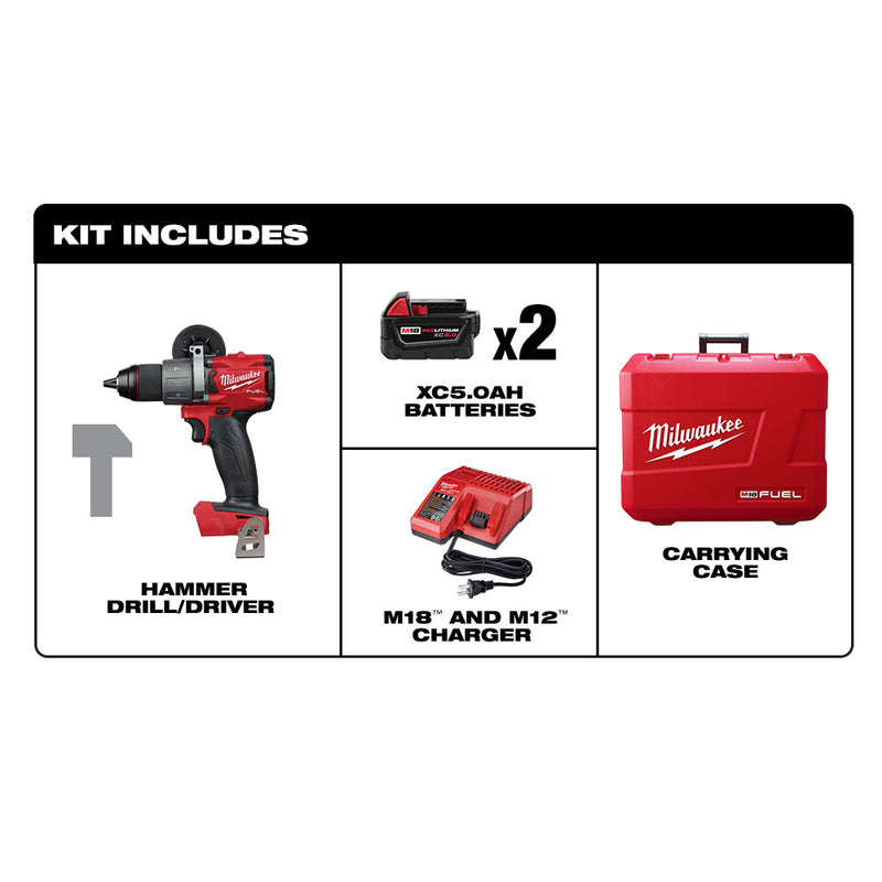 Taladro Percutor Atornillador Milwaukee 18v 2804-20 Fuel