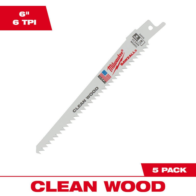 Hojas para cortar madera limpia SAWZALL®