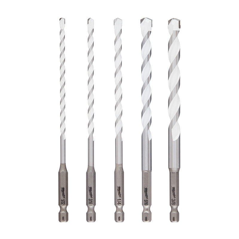 Juego de 5 piezas de brocas de carburo para múltiples materiales SHOCKWAVE 48-20-8898