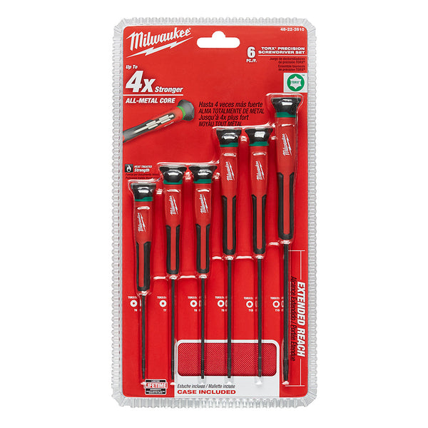 Juego de destornilladores de precisión TORX® de 6 piezas con estuche 48-22-2610