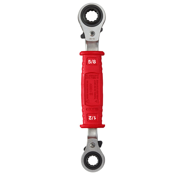 Llave de caja aislada con trinquete 4 en 1 de Lineman 48-22-9212