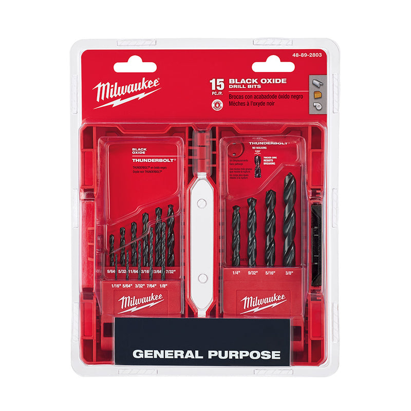 Juego de brocas de óxido negro THUNDERBOLT® - 15 piezas 48-89-2803