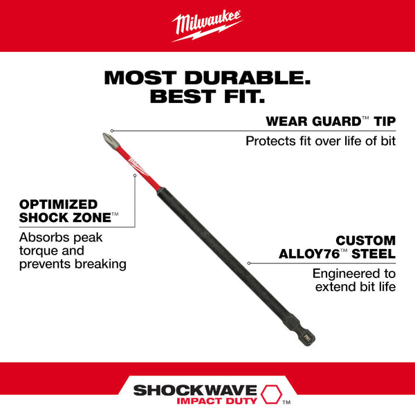 Puntas Phillips de impacto SHOCKWAVE™ 48-32-4802
