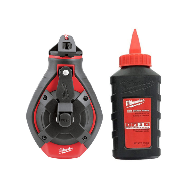Kit tiralinea negro 100' con tiza roja 48-22-3986